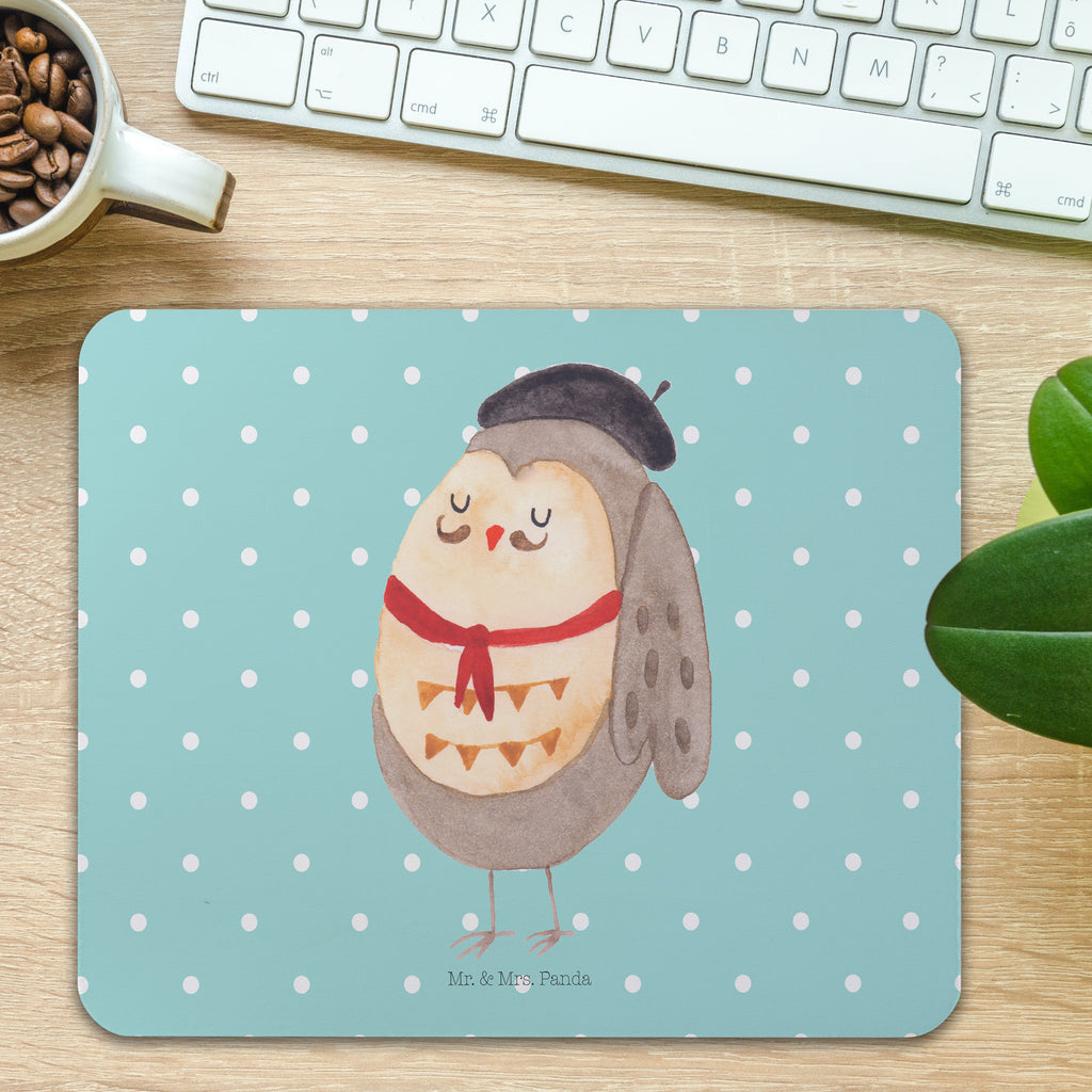 Mauspad Eule Französisch Mousepad, Computer zubehör, Büroausstattung, PC Zubehör, Arbeitszimmer, Mauspad, Einzigartiges Mauspad, Designer Mauspad, Eule, Eulen, Eule Deko, Owl, hibou, La vie est belle, das Leben ist schön, Spruch schön, Spruch Französisch, Frankreich