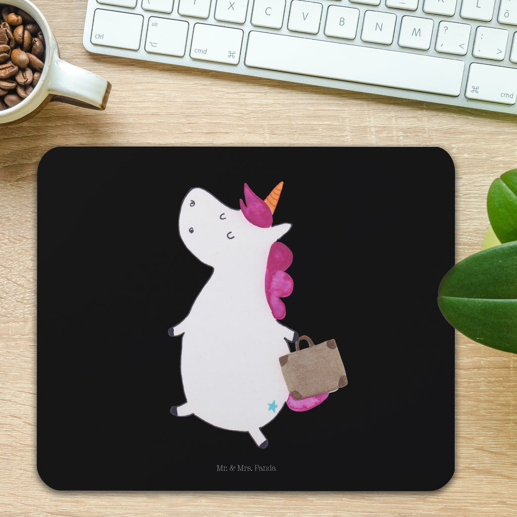 Mauspad Einhorn Koffer Mousepad, Computer zubehör, Büroausstattung, PC Zubehör, Arbeitszimmer, Mauspad, Einzigartiges Mauspad, Designer Mauspad, Einhorn, Einhörner, Einhorn Deko, Pegasus, Unicorn, unicorn, Koffer, Verreisen, Reise, Gepäck, Abenteuer, Erwachsen, Kind, albern, Spaß, lustig, witzig