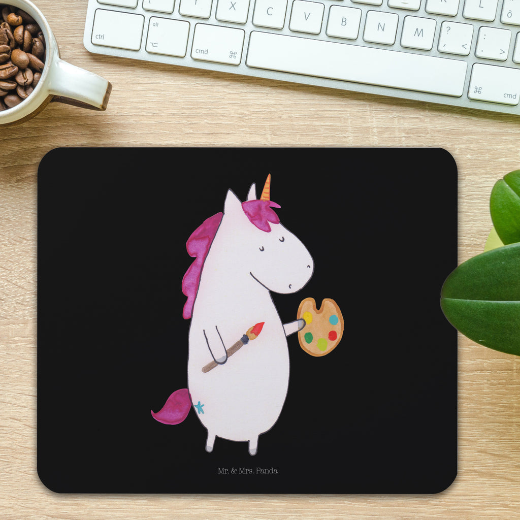 Mauspad Einhorn Künstler Mousepad, Computer zubehör, Büroausstattung, PC Zubehör, Arbeitszimmer, Mauspad, Einzigartiges Mauspad, Designer Mauspad, Einhorn, Einhörner, Einhorn Deko, Pegasus, Unicorn, Englisch, Künstler, Artist, Malen, Zeichnen, Welt, Farbe, Stift, Pinsel, Geschenk, Maler