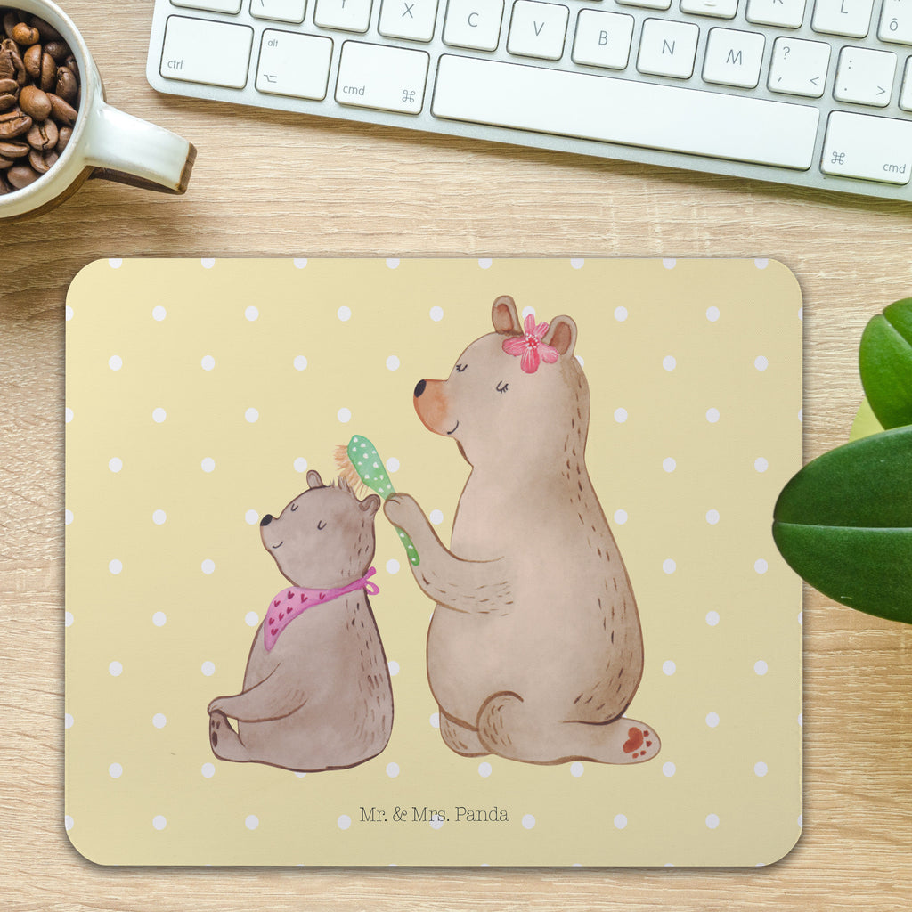 Mauspad Bär mit Kind Mousepad, Computer zubehör, Büroausstattung, PC Zubehör, Arbeitszimmer, Mauspad, Einzigartiges Mauspad, Designer Mauspad, Familie, Vatertag, Muttertag, Bruder, Schwester, Mama, Papa, Oma, Opa, Geschenk, Mutti, Mutter