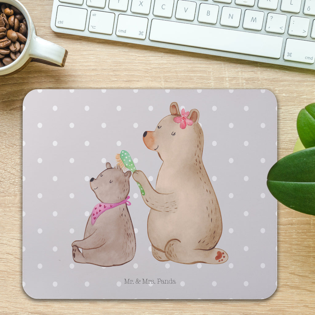 Mauspad Bär mit Kind Mousepad, Computer zubehör, Büroausstattung, PC Zubehör, Arbeitszimmer, Mauspad, Einzigartiges Mauspad, Designer Mauspad, Familie, Vatertag, Muttertag, Bruder, Schwester, Mama, Papa, Oma, Opa, Geschenk, Mutti, Mutter