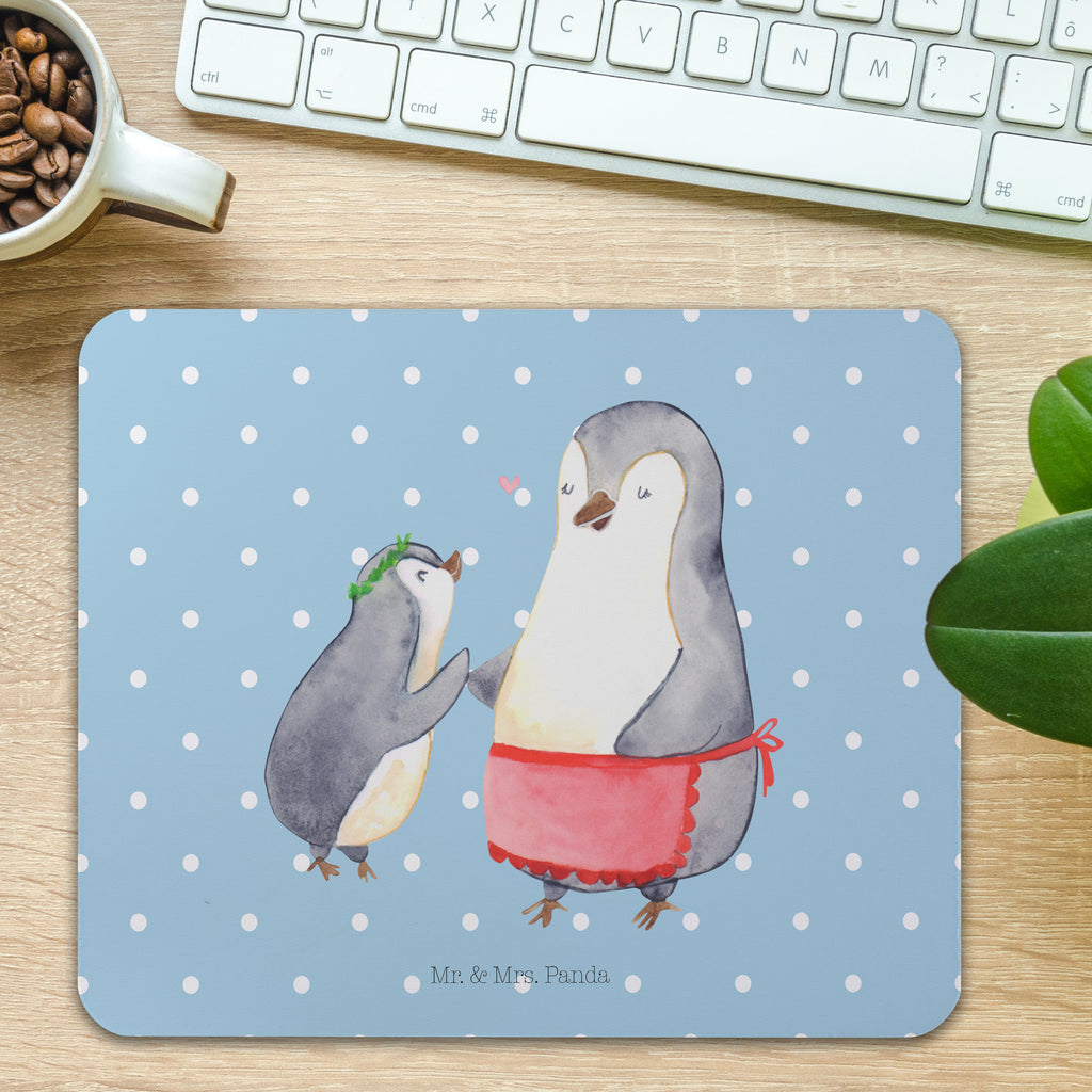 Mauspad Pinguin mit Kind Mousepad, Computer zubehör, Büroausstattung, PC Zubehör, Arbeitszimmer, Mauspad, Einzigartiges Mauspad, Designer Mauspad, Familie, Vatertag, Muttertag, Bruder, Schwester, Mama, Papa, Oma, Opa, Geschenk, Mami, Mutti, Mutter, Geburststag
