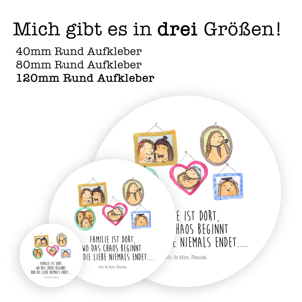 120mm Rund Aufkleber Igel Familie Sticker, Aufkleber, Etikett, Kinder, rund, Familie, Vatertag, Muttertag, Bruder, Schwester, Mama, Papa, Oma, Opa, Liebe, Igel, Bilder, Zusammenhalt, Glück