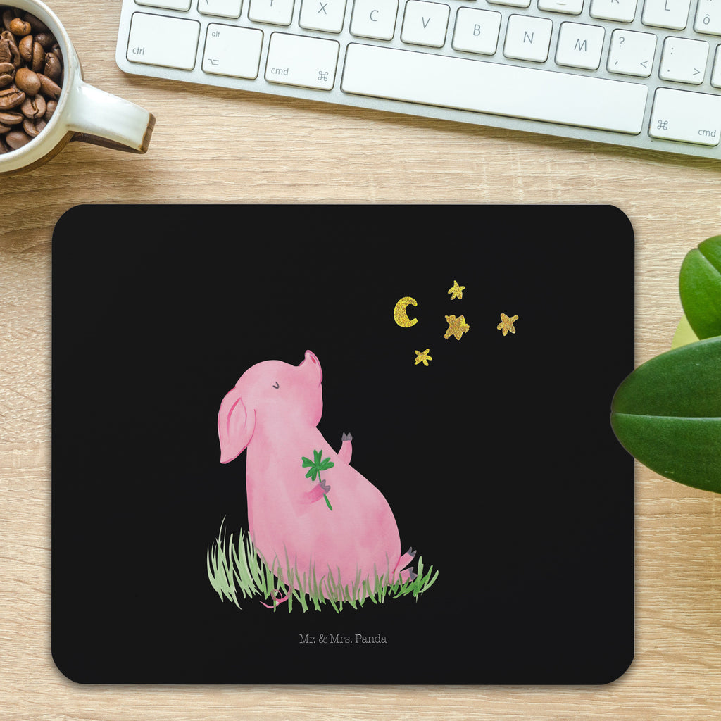 Mauspad Glücksschwein Mousepad, Computer zubehör, Büroausstattung, PC Zubehör, Arbeitszimmer, Mauspad, Einzigartiges Mauspad, Designer Mauspad, Tiermotive, Gute Laune, lustige Sprüche, Tiere, Glücksschwein. Glück, Schwein, Schweinchen, Sterne, Sernchen, Ziele, Träume, Motivation, Glücksbringer