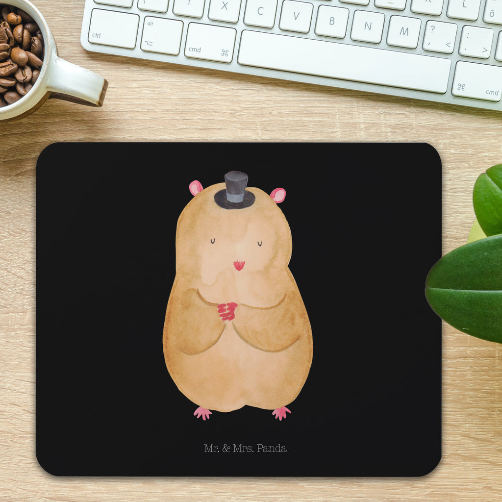 Mauspad Hamster mit Hut Mousepad, Computer zubehör, Büroausstattung, PC Zubehör, Arbeitszimmer, Mauspad, Einzigartiges Mauspad, Designer Mauspad, Tiermotive, Gute Laune, lustige Sprüche, Tiere, Hamster, Hut, Magier, Zylinder, Zwerghamster, Zauberer, Houdini