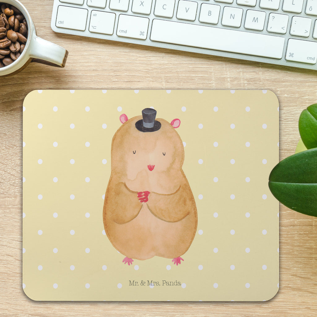 Mauspad Hamster mit Hut Mousepad, Computer zubehör, Büroausstattung, PC Zubehör, Arbeitszimmer, Mauspad, Einzigartiges Mauspad, Designer Mauspad, Tiermotive, Gute Laune, lustige Sprüche, Tiere, Hamster, Hut, Magier, Zylinder, Zwerghamster, Zauberer, Houdini