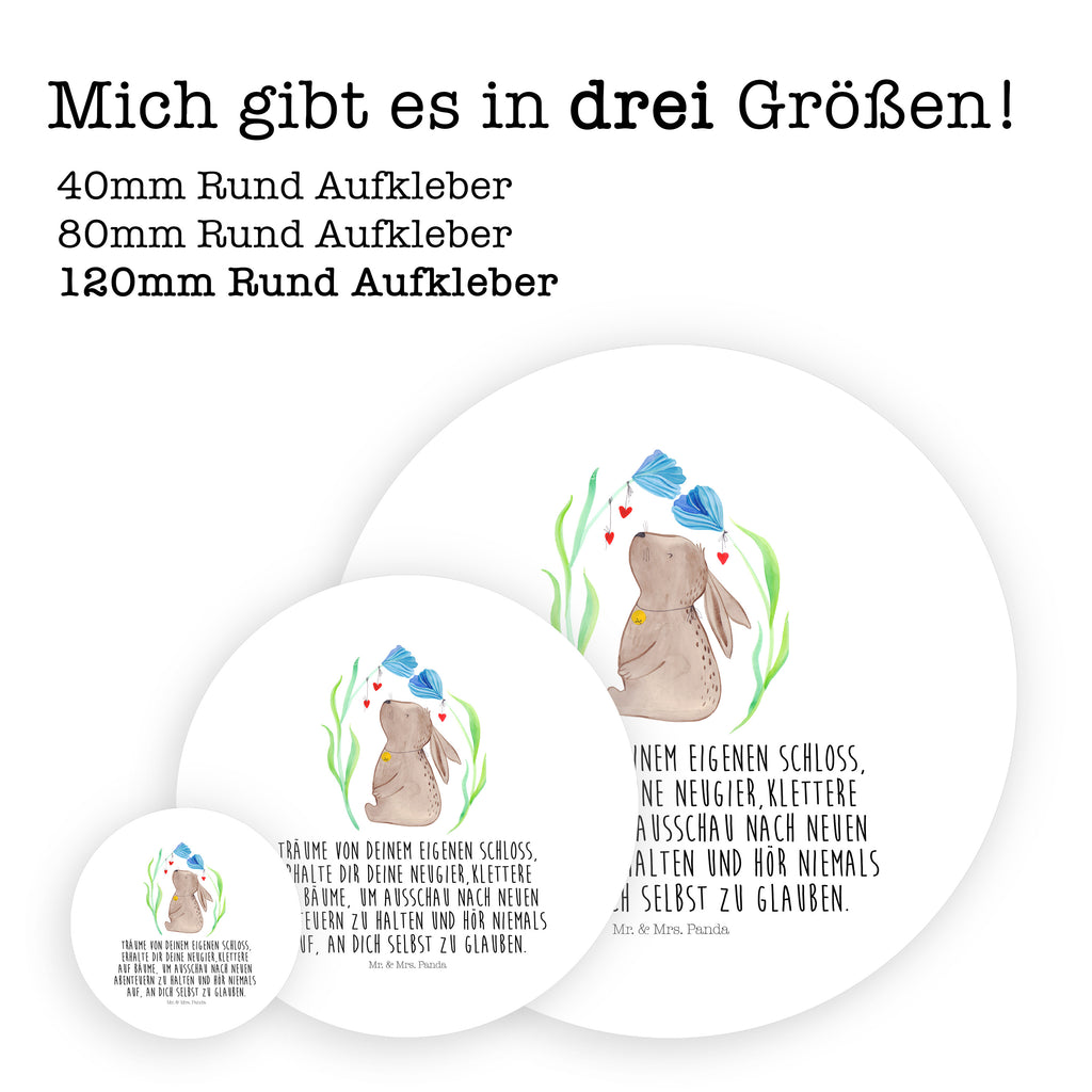 120mm Rund Aufkleber Hase Blume Sticker, Aufkleber, Etikett, Kinder, rund, Ostern, Osterhase, Ostergeschenke, Osternest, Osterdeko, Geschenk zu Ostern, Hase, Kaninchen, Kind, Taufe, Taufgeschenk, Geburt, Schwangerschaft, erstes Kind, Kindergeburtstag, Geburtstag, Hoffnung, Träume