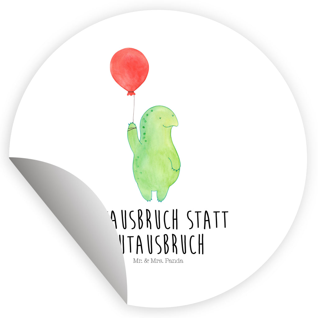 120mm Rund Aufkleber Schildkröte Luftballon Sticker, Aufkleber, Etikett, Kinder, rund, Schildkröte, Schildkröten, Mutausbruch, Motivation, Motivationsspruch