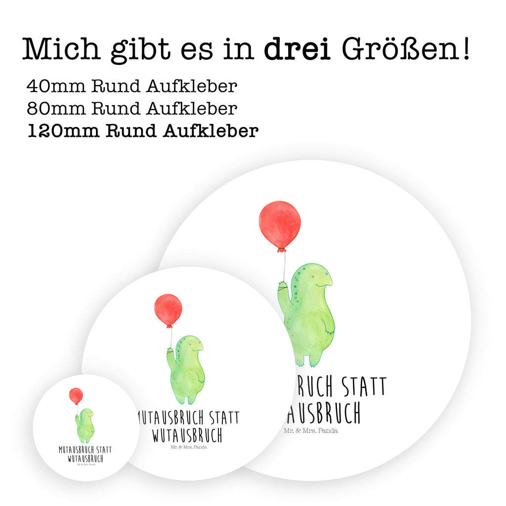 120mm Rund Aufkleber Schildkröte Luftballon Sticker, Aufkleber, Etikett, Kinder, rund, Schildkröte, Schildkröten, Mutausbruch, Motivation, Motivationsspruch