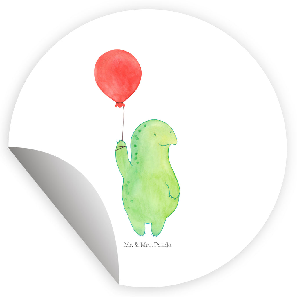 120mm Rund Aufkleber Schildkröte Luftballon Sticker, Aufkleber, Etikett, Kinder, rund, Schildkröte, Schildkröten, Mutausbruch, Motivation, Motivationsspruch