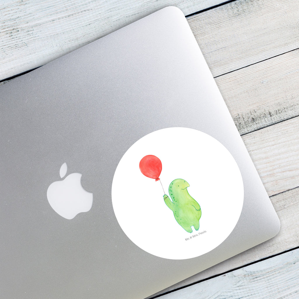 120mm Rund Aufkleber Schildkröte Luftballon Sticker, Aufkleber, Etikett, Kinder, rund, Schildkröte, Schildkröten, Mutausbruch, Motivation, Motivationsspruch