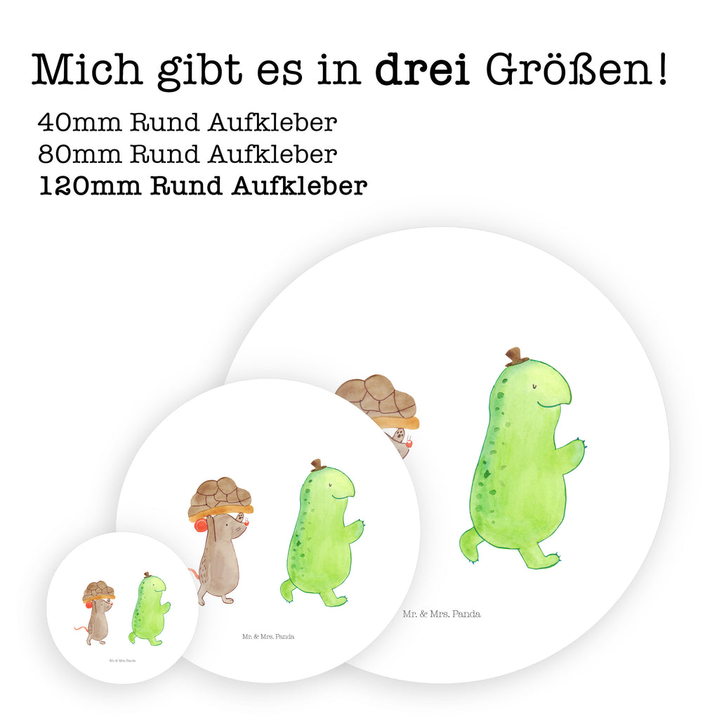 120mm Rund Aufkleber Schildkröte & Maus Sticker, Aufkleber, Etikett, Kinder, rund, Schildkröte, Maus, Freunde, Freundinnen, beste Freunde, beste Freundinnen
