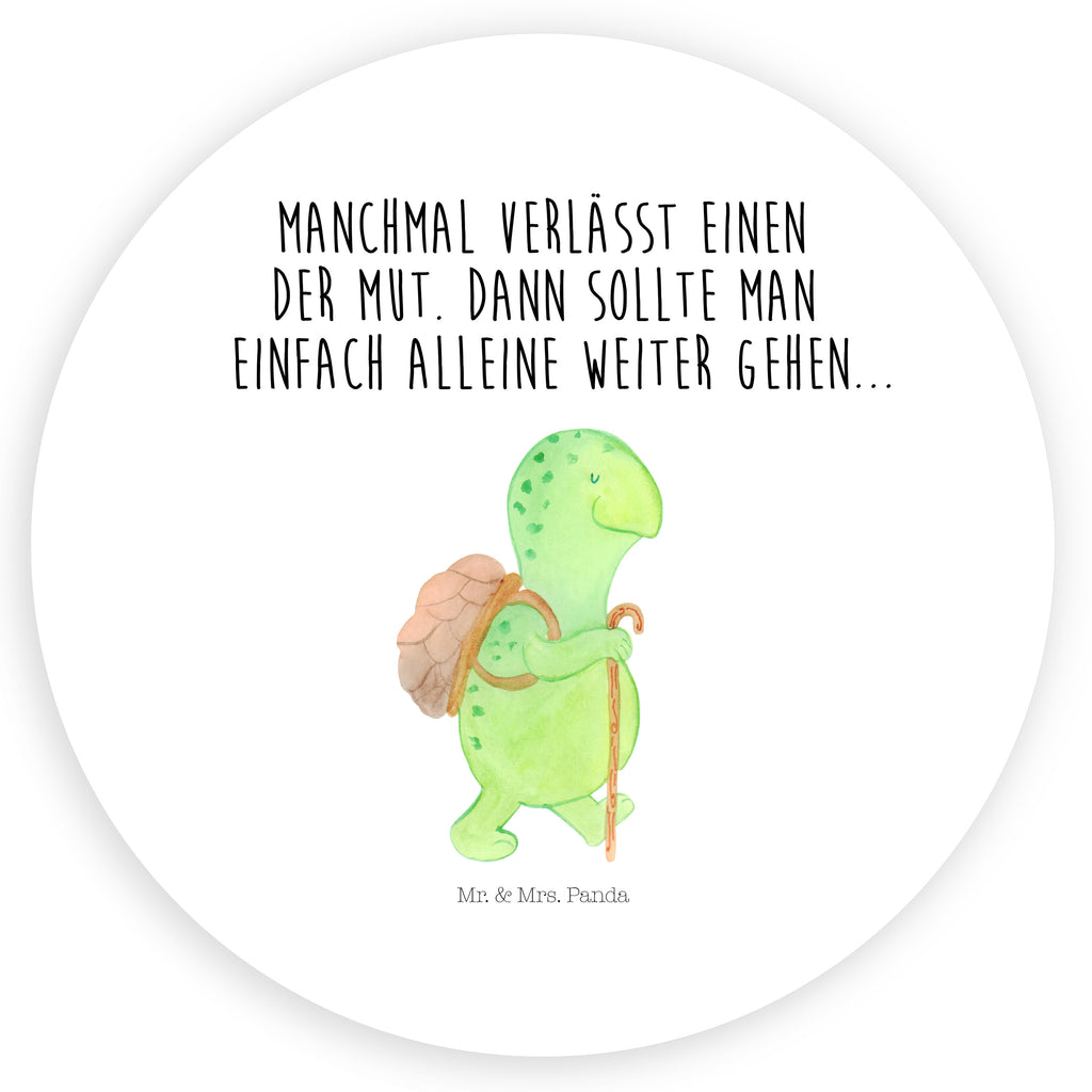 40mm Rund Aufkleber Schildkröte Wanderer Sticker, Aufkleber, Etikett, Kinder, rund, Schildkröte, Schildkröten, Motivation, Motivationsspruch, Motivationssprüche, Neuanfang