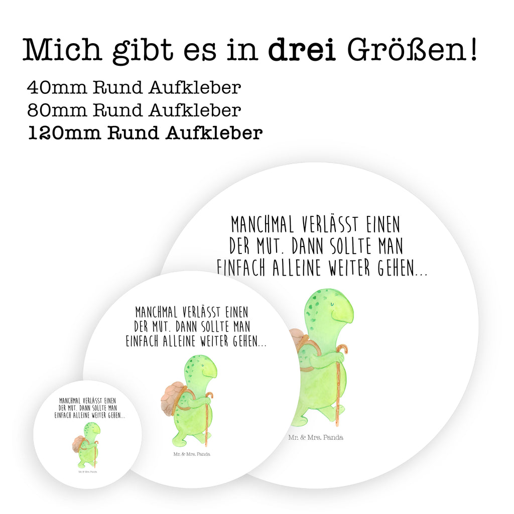 40mm Rund Aufkleber Schildkröte Wanderer Sticker, Aufkleber, Etikett, Kinder, rund, Schildkröte, Schildkröten, Motivation, Motivationsspruch, Motivationssprüche, Neuanfang