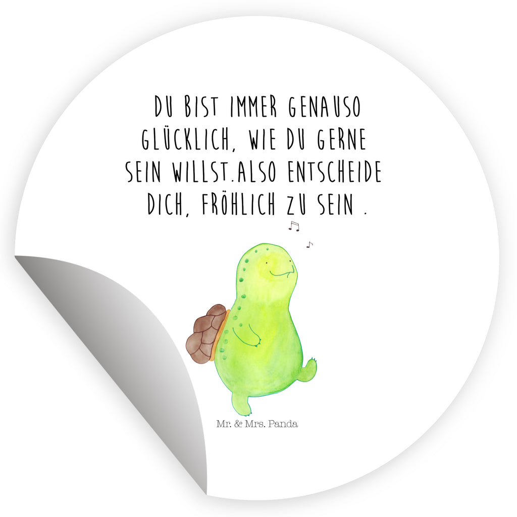 40mm Rund Aufkleber Schildkröte pfeift Sticker, Aufkleber, Etikett, Schildkröte, Schildi, Schildkröten, fröhlich, Glück, Motivation, Lebensfreude, Depression, Trennung, Neuanfang