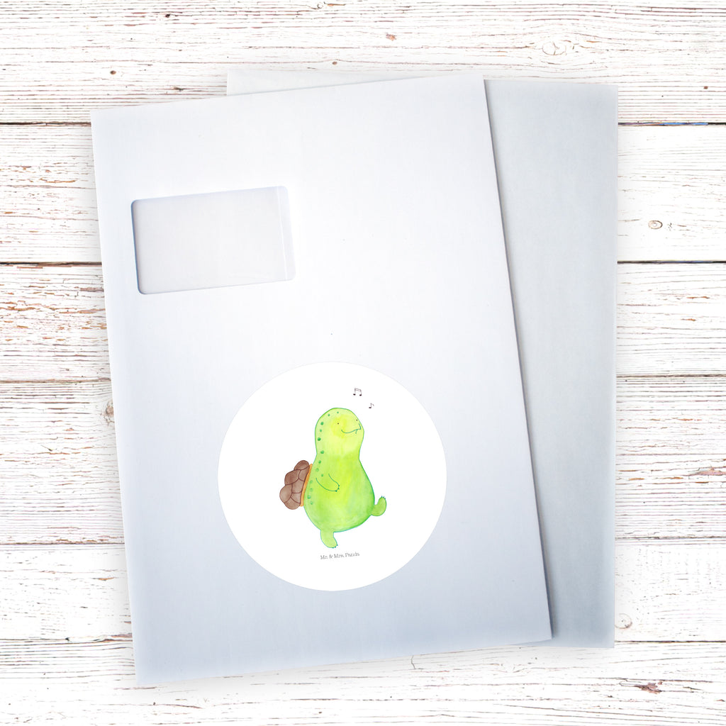 40mm Rund Aufkleber Schildkröte pfeift Sticker, Aufkleber, Etikett, Schildkröte, Schildi, Schildkröten, fröhlich, Glück, Motivation, Lebensfreude, Depression, Trennung, Neuanfang