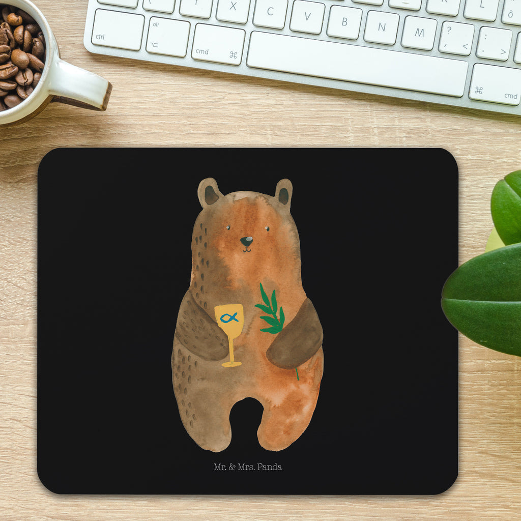 Mauspad Konfirmation-Bär Mousepad, Computer zubehör, Büroausstattung, PC Zubehör, Arbeitszimmer, Mauspad, Einzigartiges Mauspad, Designer Mauspad, Bär, Teddy, Teddybär, Konfirmation, Kirche, evangelisch, Gottesdienst