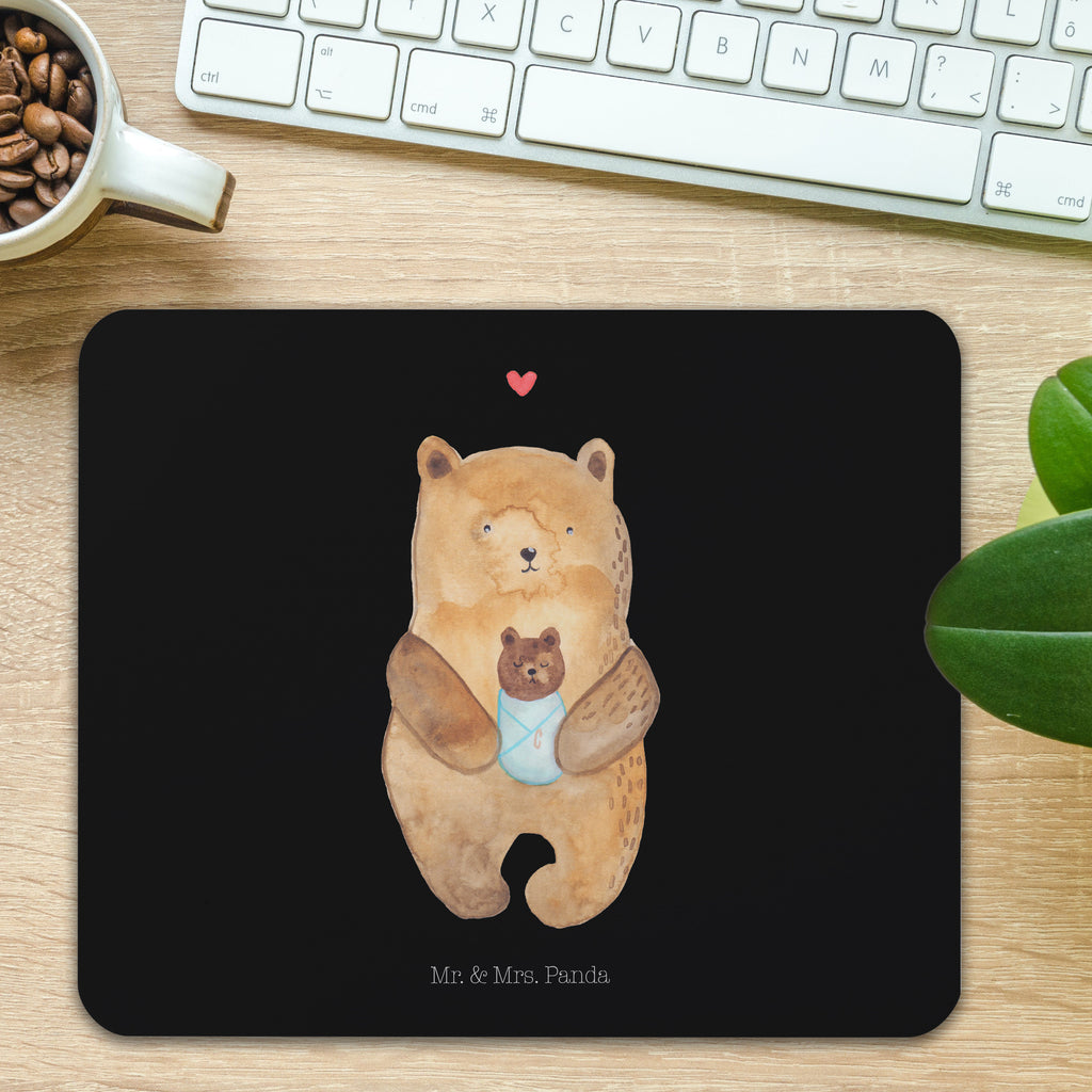 Mauspad Bär mit Baby Mousepad, Computer zubehör, Büroausstattung, PC Zubehör, Arbeitszimmer, Mauspad, Einzigartiges Mauspad, Designer Mauspad, Bär, Teddy, Teddybär, Eltern, Mutter, Baby, Taufe, Geburt, Nichte, Neffe, Enkel, Enkelin, Täufling, Geburtstag, Glückwunsch
