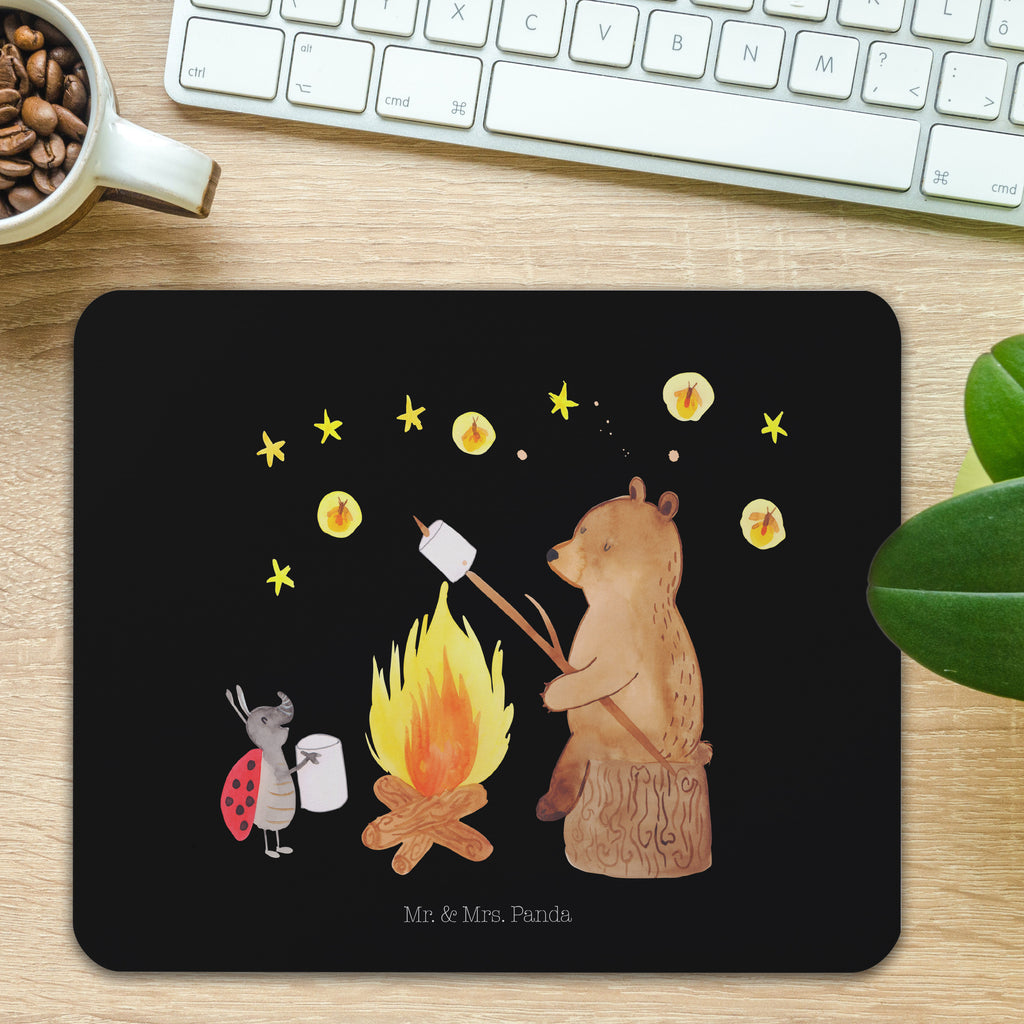 Mauspad Bär & Marienkäfer Lagerfeuer Mousepad, Computer zubehör, Büroausstattung, PC Zubehör, Arbeitszimmer, Mauspad, Einzigartiges Mauspad, Designer Mauspad, Bär, Teddy, Teddybär, Lagerfeuer