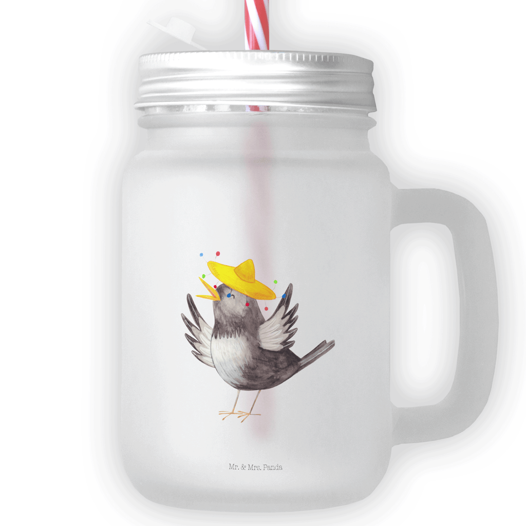 Trinkglas Mason Jar Rabe mit Sombrero Mason Jar, Glas, Trinkglas, Henkelglas, Sommerglas, Einmachglas, Cocktailglas, Cocktail-Glas, Mason Jar Trinkglas, Satiniertes Glas, Retro-Glas, Strohhalm Glas, Schraubdeckel Glas, Sommerparty Einrichtung, Tiermotive, Gute Laune, lustige Sprüche, Tiere, Rabe, Vogel, Vögel, Spruch positiv, fröhlich sein, glücklich sein, Glück Spruch, froh, Elster, Motivation