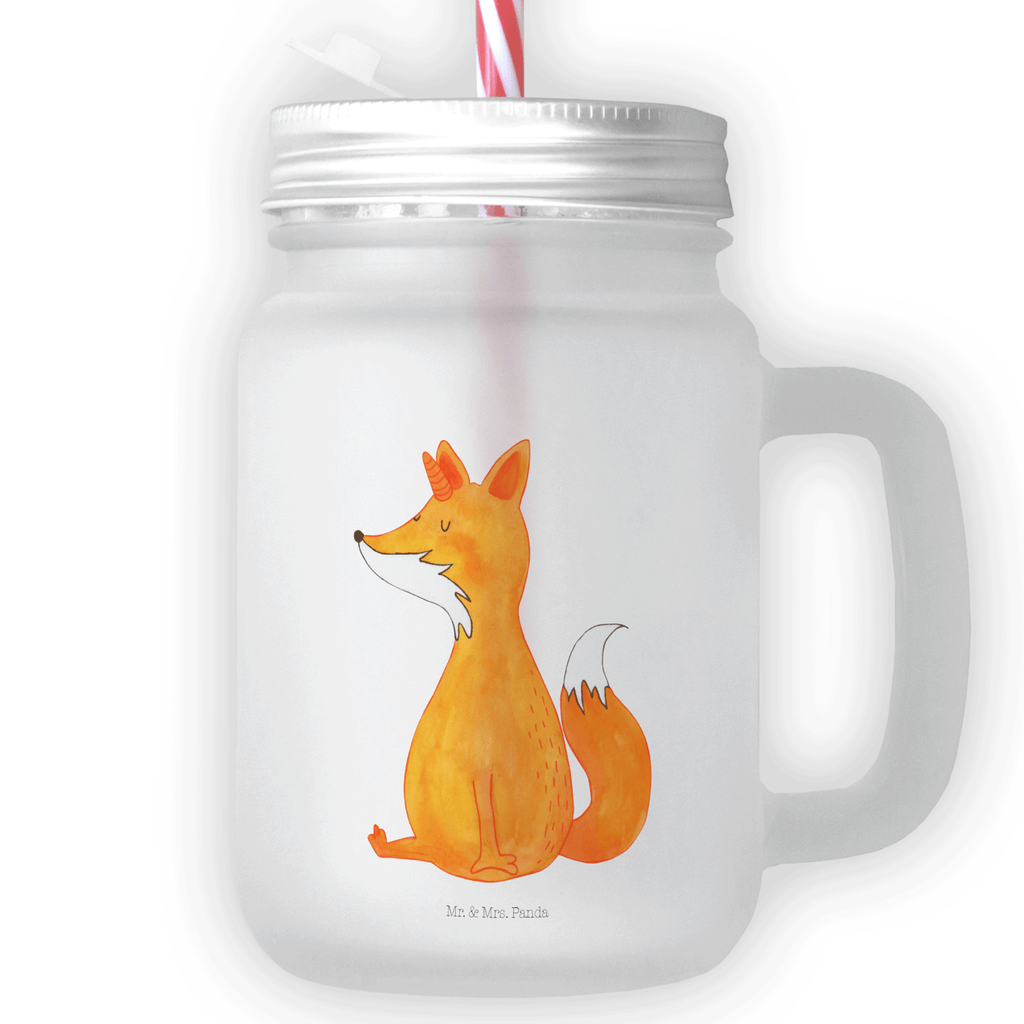 Trinkglas Mason Jar Fuchshörnchen Mason Jar, Glas, Trinkglas, Henkelglas, Sommerglas, Einmachglas, Cocktailglas, Cocktail-Glas, Mason Jar Trinkglas, Satiniertes Glas, Retro-Glas, Strohhalm Glas, Schraubdeckel Glas, Sommerparty Einrichtung, Einhorn, Einhörner, Einhorn Deko, Pegasus, Unicorn, Fuchs, Unicorns, Fuchshörnchen, Fuchshorn, Foxycorn, Füchse