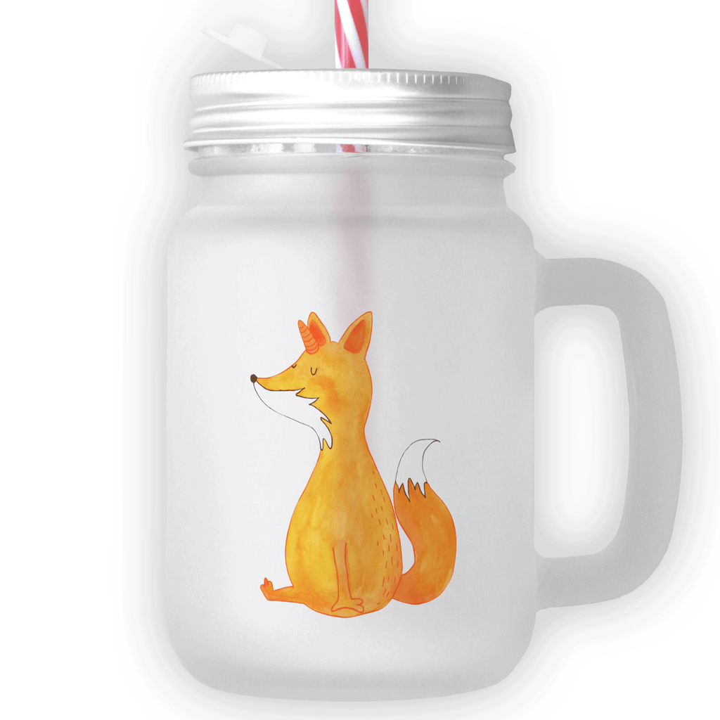 Trinkglas Mason Jar Fuchshörnchen Wunsch Mason Jar, Glas, Trinkglas, Henkelglas, Sommerglas, Einmachglas, Cocktailglas, Cocktail-Glas, Mason Jar Trinkglas, Satiniertes Glas, Retro-Glas, Strohhalm Glas, Schraubdeckel Glas, Sommerparty Einrichtung, Einhorn, Einhörner, Einhorn Deko, Pegasus, Unicorn, Fuchs, Unicorns, Fuchshörnchen, Fuchshorn, Foxycorn, Füchse