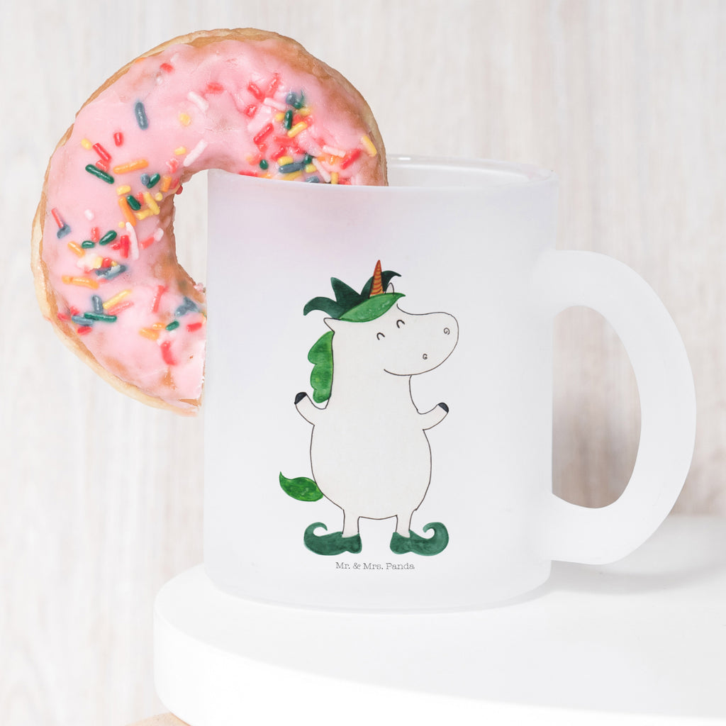Teetasse Einhorn Joker Teetasse, Teeglas, Teebecher, Tasse mit Henkel, Tasse, Glas Teetasse, Teetasse aus Glas, Einhorn, Einhörner, Einhorn Deko, Pegasus, Unicorn, Hofnarr, Kasper, Gaukler, Mittelalter