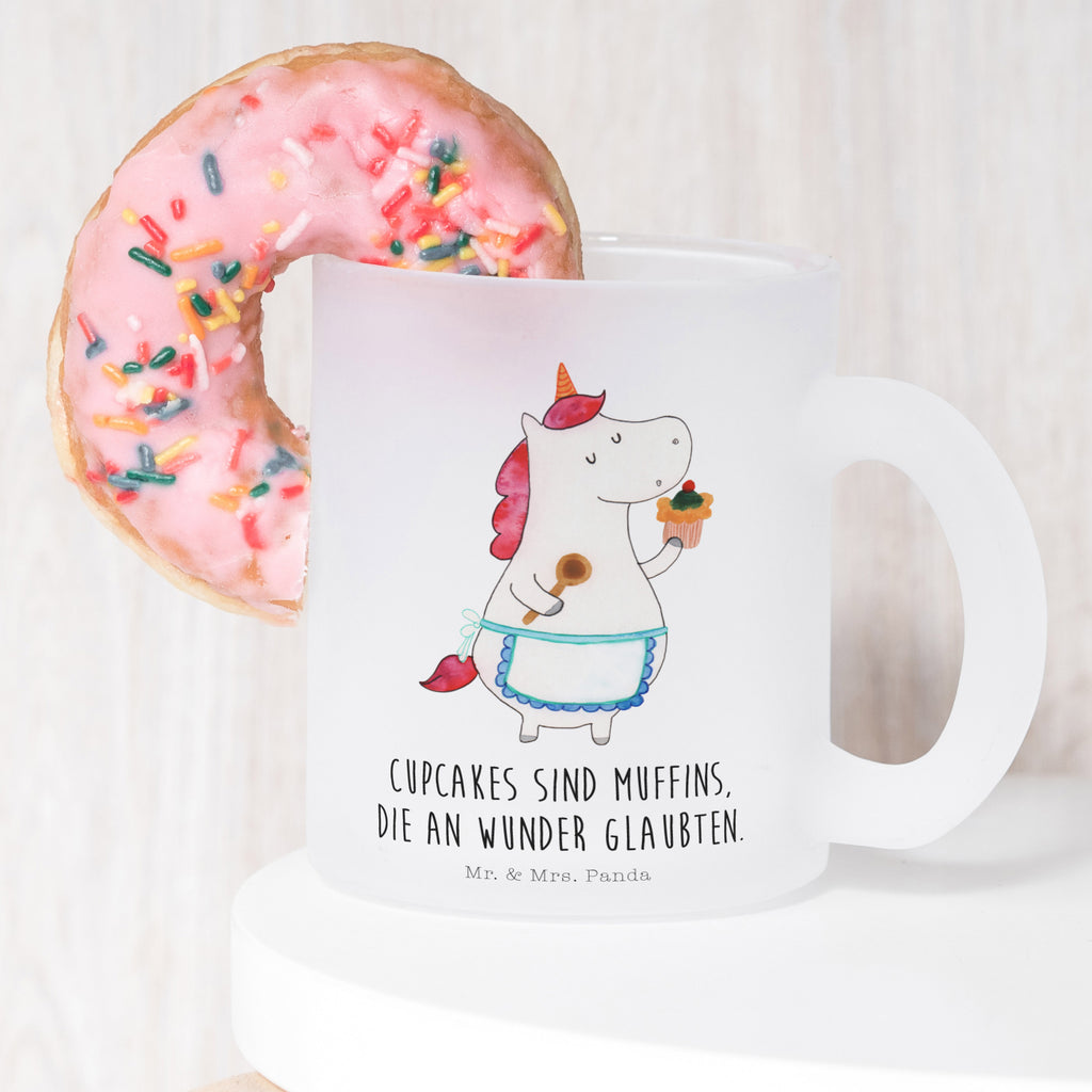 Teetasse Einhorn Küchenfee Teetasse, Teeglas, Teebecher, Tasse mit Henkel, Tasse, Glas Teetasse, Teetasse aus Glas, Einhorn, Einhörner, Einhorn Deko, Pegasus, Unicorn, backen, Muffin, Motivation, Träumer, träumen, Bäckerin, Hobbykoch, Koch, Torte, Kuchen