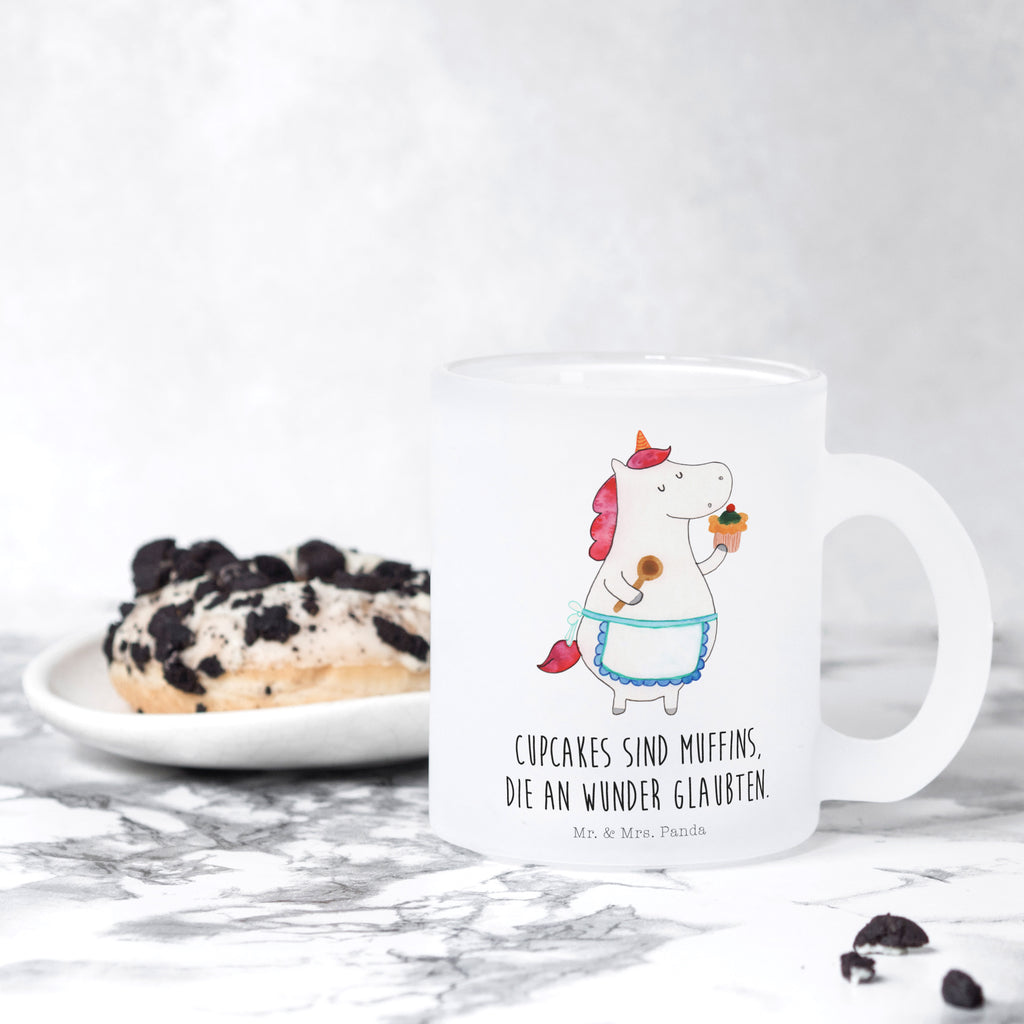 Teetasse Einhorn Küchenfee Teetasse, Teeglas, Teebecher, Tasse mit Henkel, Tasse, Glas Teetasse, Teetasse aus Glas, Einhorn, Einhörner, Einhorn Deko, Pegasus, Unicorn, backen, Muffin, Motivation, Träumer, träumen, Bäckerin, Hobbykoch, Koch, Torte, Kuchen