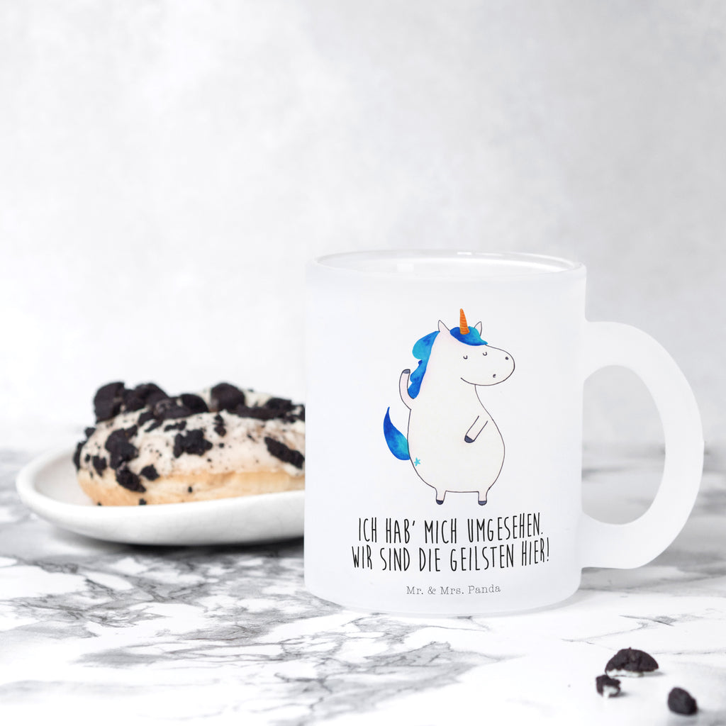 Teetasse Einhorn Mann Teetasse, Teeglas, Teebecher, Tasse mit Henkel, Tasse, Glas Teetasse, Teetasse aus Glas, Einhorn, Einhörner, Einhorn Deko, Pegasus, Unicorn, cool, Mann, Freundin, Familie, bester Freund, BFF, Party, hübsch, beste