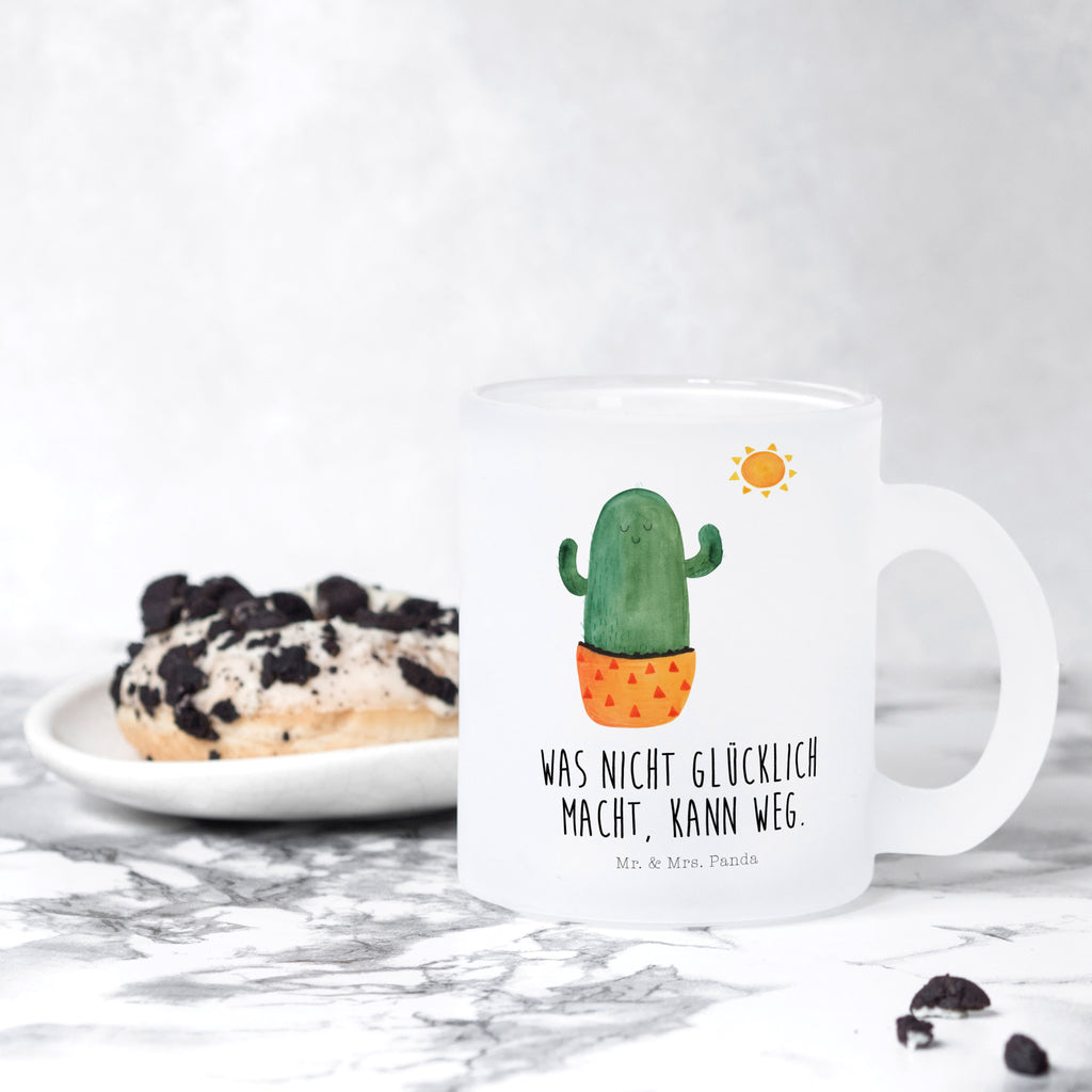 Teetasse Kaktus Sonnenanbeter Teetasse, Teeglas, Teebecher, Tasse mit Henkel, Tasse, Glas Teetasse, Teetasse aus Glas, Kaktus, Kakteen, Liebe Kaktusliebe, Sonne, Sonnenschein, Glück, glücklich, Motivation, Neustart, Trennung, Ehebruch, Scheidung, Freundin, Liebeskummer, Liebeskummer Geschenk, Geschenkidee
