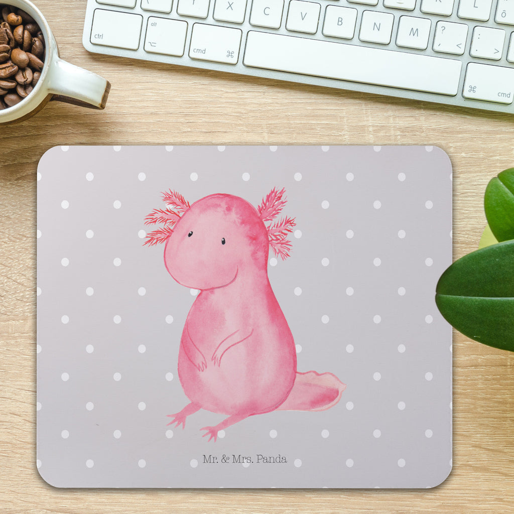 Mauspad Axolotl Mousepad, Computer zubehör, Büroausstattung, PC Zubehör, Arbeitszimmer, Mauspad, Einzigartiges Mauspad, Designer Mauspad, Axolotl, Molch, Axolot, vergnügt, fröhlich, zufrieden, Lebensstil, Weisheit, Lebensweisheit, Liebe, Freundin