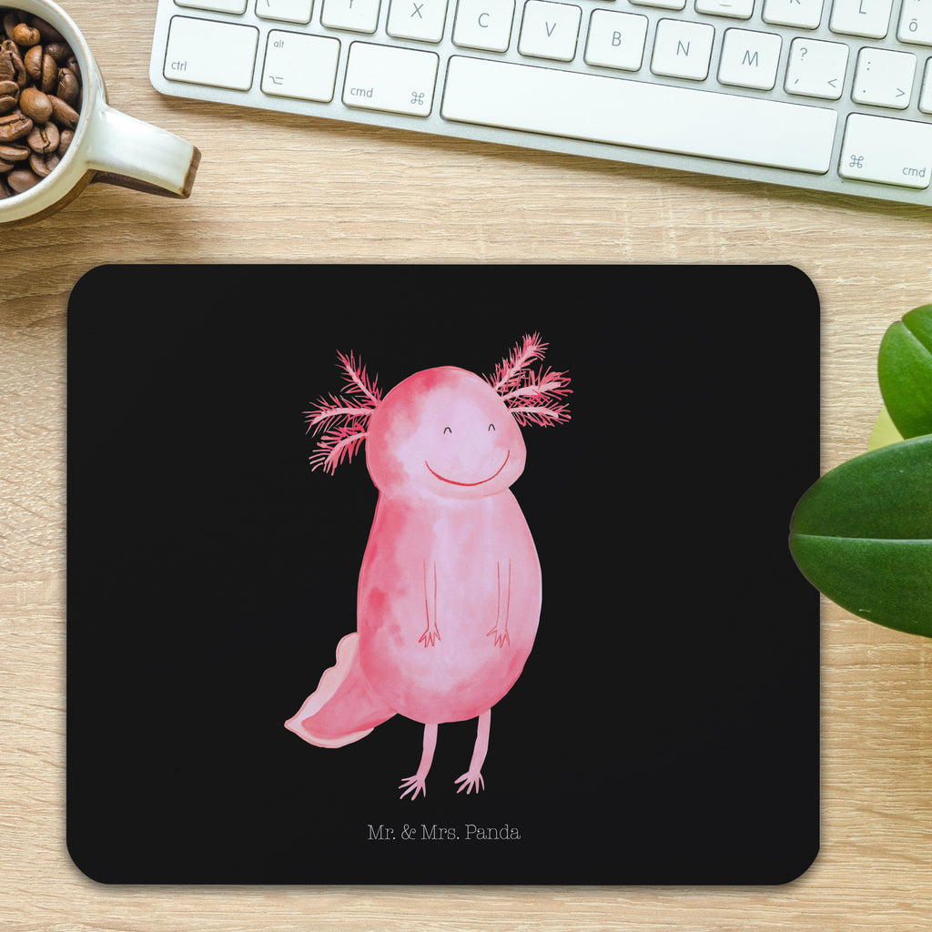 Mauspad Axolotl glücklich Mousepad, Computer zubehör, Büroausstattung, PC Zubehör, Arbeitszimmer, Mauspad, Einzigartiges Mauspad, Designer Mauspad, Axolotl, Molch, Axolot, Schwanzlurch, Lurch, Lurche, Motivation, gute Laune