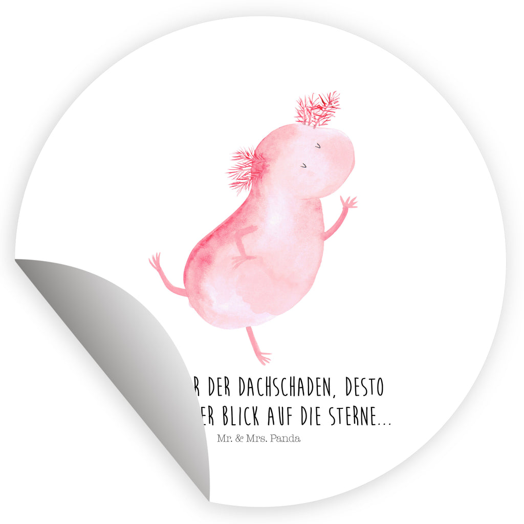 120mm Rund Aufkleber Axolotl tanzt Sticker, Aufkleber, Etikett, Kinder, rund, Axolotl, Molch, Axolot, Schwanzlurch, Lurch, Lurche, Dachschaden, Sterne, verrückt, Freundin, beste Freundin