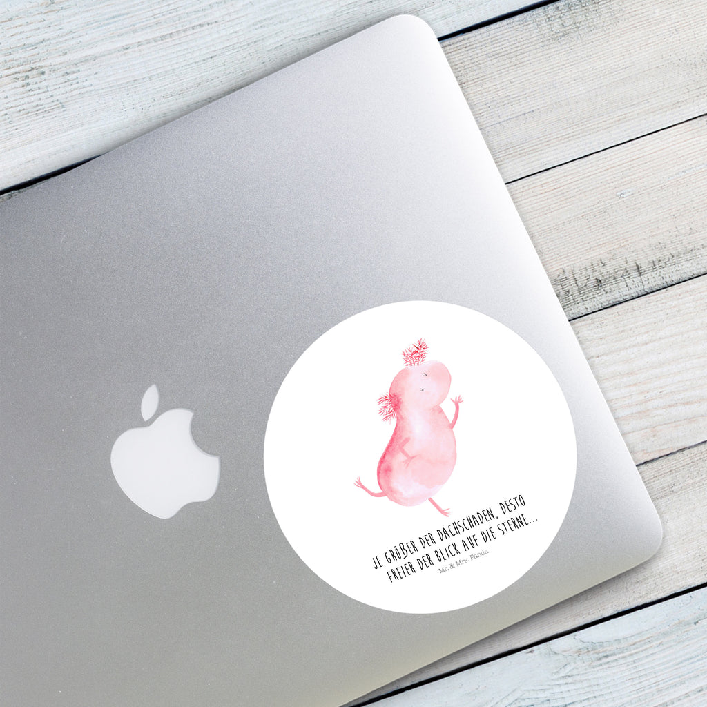 120mm Rund Aufkleber Axolotl tanzt Sticker, Aufkleber, Etikett, Kinder, rund, Axolotl, Molch, Axolot, Schwanzlurch, Lurch, Lurche, Dachschaden, Sterne, verrückt, Freundin, beste Freundin