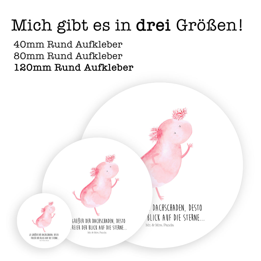 120mm Rund Aufkleber Axolotl tanzt Sticker, Aufkleber, Etikett, Kinder, rund, Axolotl, Molch, Axolot, Schwanzlurch, Lurch, Lurche, Dachschaden, Sterne, verrückt, Freundin, beste Freundin