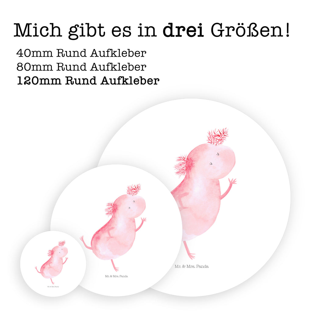 120mm Rund Aufkleber Axolotl tanzt Sticker, Aufkleber, Etikett, Kinder, rund, Axolotl, Molch, Axolot, Schwanzlurch, Lurch, Lurche, Dachschaden, Sterne, verrückt, Freundin, beste Freundin