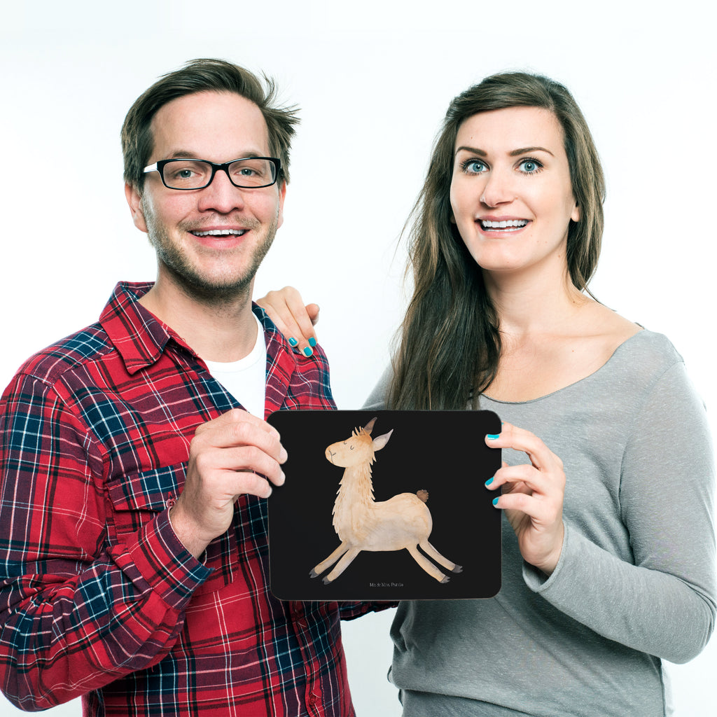 Mauspad Lama springend Mousepad, Computer zubehör, Büroausstattung, PC Zubehör, Arbeitszimmer, Mauspad, Einzigartiges Mauspad, Designer Mauspad, Lama, Alpaka, Lamas, Lieblingstag, Happy day, fröhlich, Glück, Freundin, Liebeskummer, Neustart, guten Morgen, Start, Prüfung, Abitur