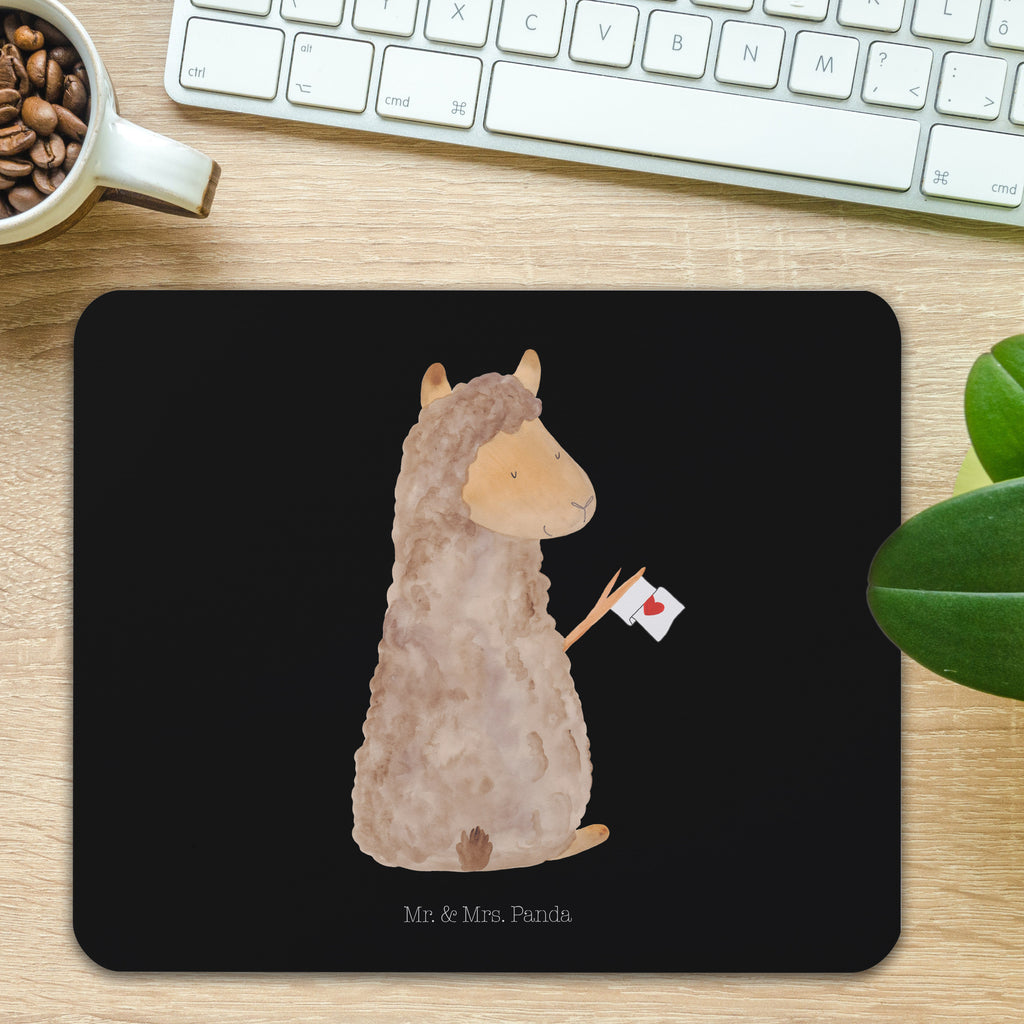 Mauspad Alpaka Fahne Mousepad, Computer zubehör, Büroausstattung, PC Zubehör, Arbeitszimmer, Mauspad, Einzigartiges Mauspad, Designer Mauspad, Alpaka, Lama, Alpakas, Lamas, Liebe