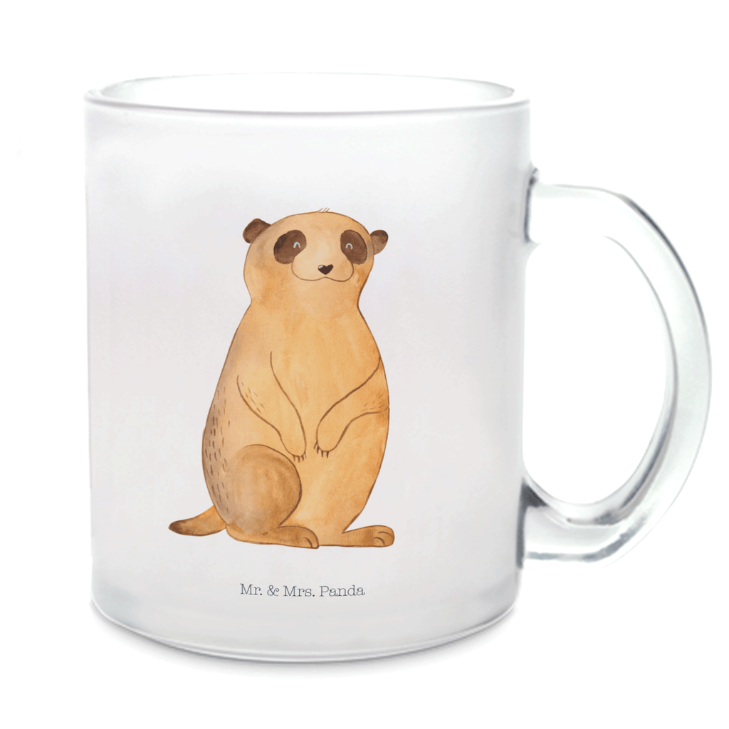 Teetasse Erdmännchen Teetasse, Teeglas, Teebecher, Tasse mit Henkel, Tasse, Glas Teetasse, Teetasse aus Glas, Afrika, Wildtiere, Erdmännchen, Reisen, Spruch, Weltreise, Afrikareise, Roadtrip, Traveling