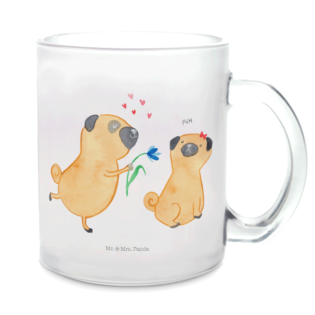 Teetasse Mops verliebt Teetasse, Teeglas, Teebecher, Tasse mit Henkel, Tasse, Glas Teetasse, Teetasse aus Glas, Hund, Hundemotiv, Haustier, Hunderasse, Tierliebhaber, Hundebesitzer, Sprüche, Mops, Möpse, Hundeliebe, verliebt, Liebe, Liebesspruch. Verlobt, Geschenk Freund, Partner