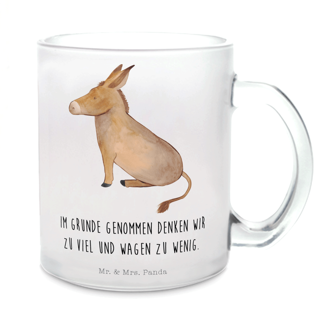 Teetasse Esel Teetasse, Teeglas, Teebecher, Tasse mit Henkel, Tasse, Glas Teetasse, Teetasse aus Glas, Tiermotive, Gute Laune, lustige Sprüche, Tiere, Esel, Weisheit, Lebensmut, Lebensglück, Ziel, Lebensziel, Mut, erfolg, tapferkeit, positive gedanken, zuversicht