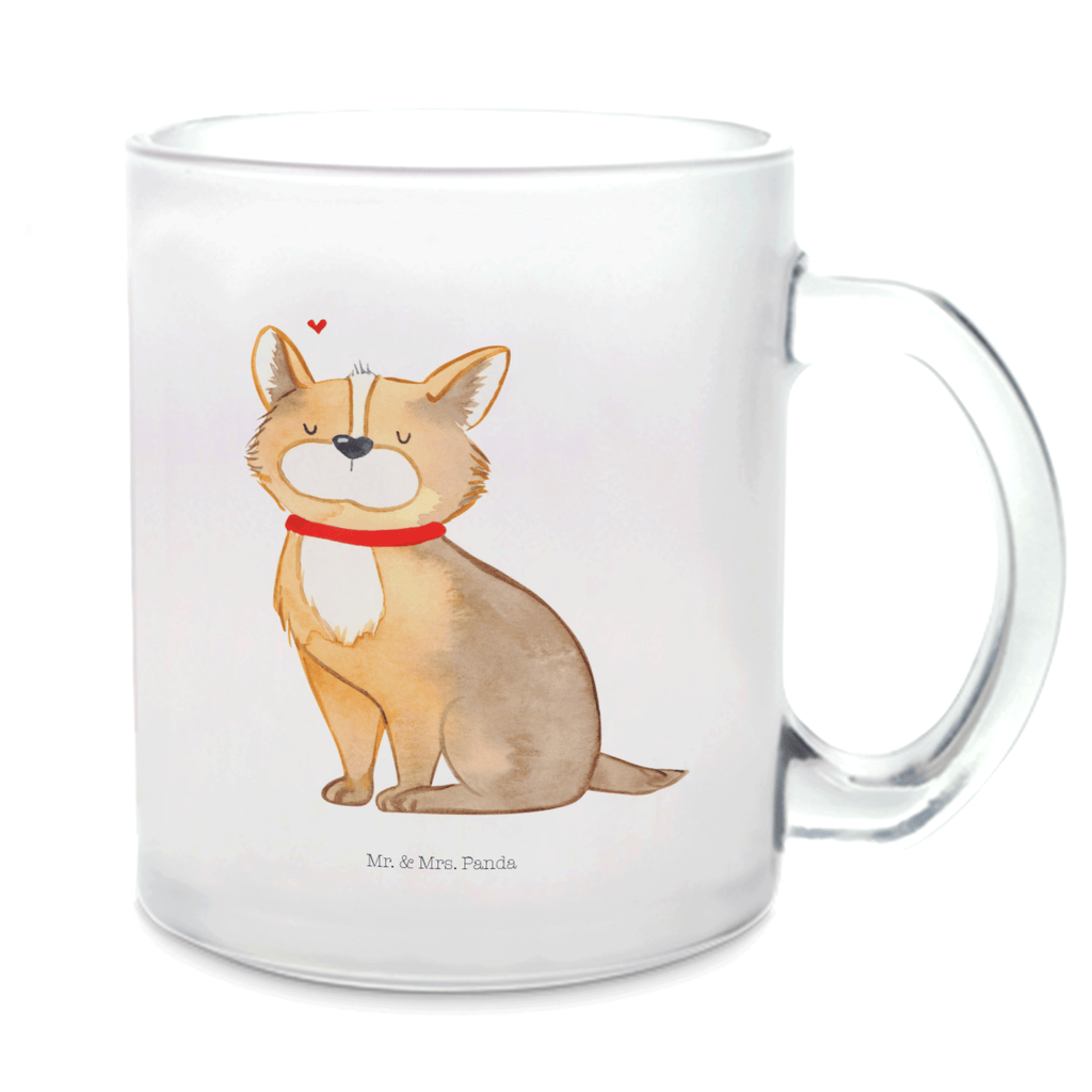 Teetasse Hundeglück Teetasse, Teeglas, Teebecher, Tasse mit Henkel, Tasse, Glas Teetasse, Teetasse aus Glas, Hund, Hundemotiv, Haustier, Hunderasse, Tierliebhaber, Hundebesitzer, Sprüche, Corgie, Hundeliebe, Spruch, Hundemama, Liebe