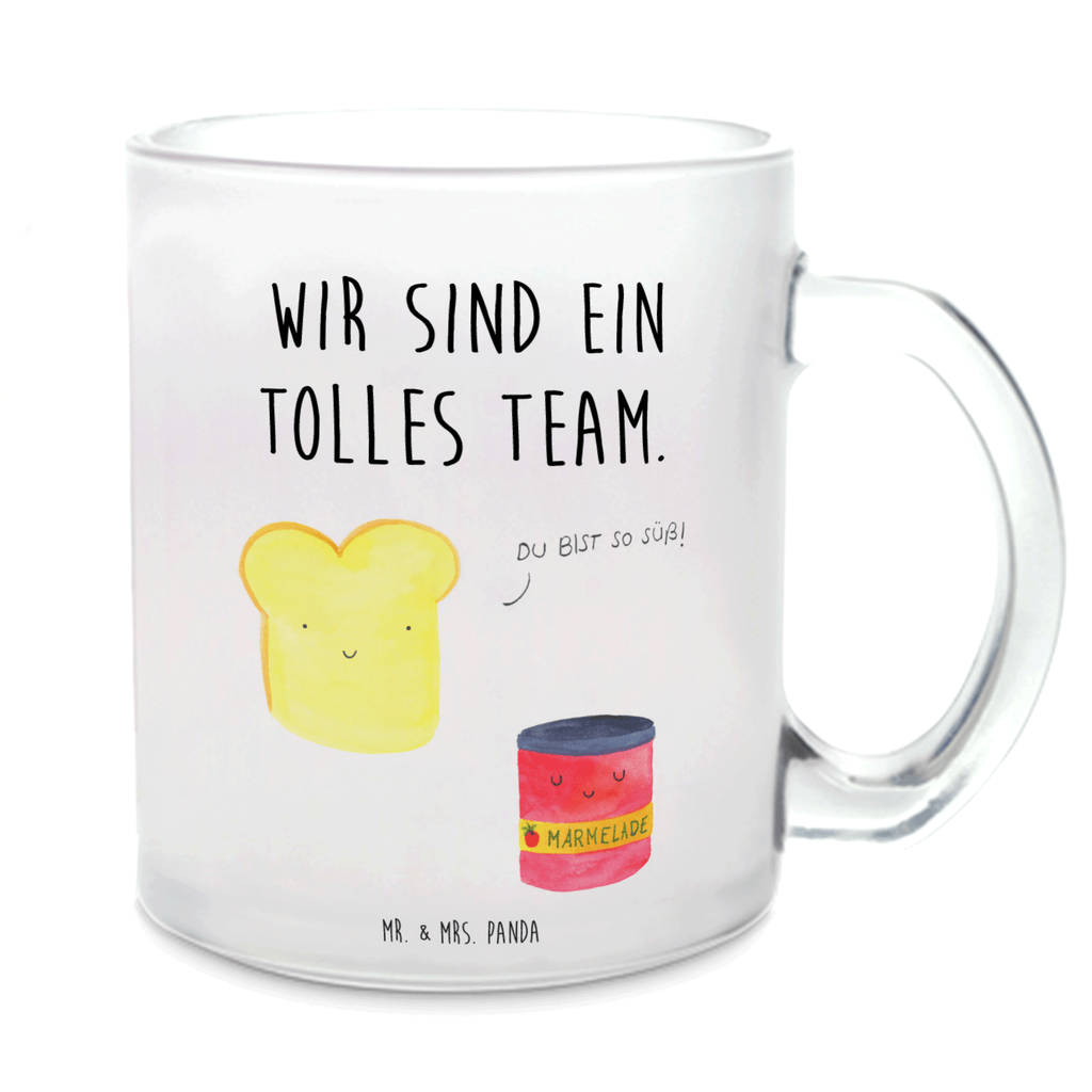 Teetasse Toast & Marmelade Teetasse, Teeglas, Teebecher, Tasse mit Henkel, Tasse, Glas Teetasse, Teetasse aus Glas, Tiermotive, Gute Laune, lustige Sprüche, Tiere, Toast, Marmelade, Dreamteam, süße Postkarte, süß, Küche Deko, Küche Spruch, Frühstück Einladung, Brot, Toastbrot