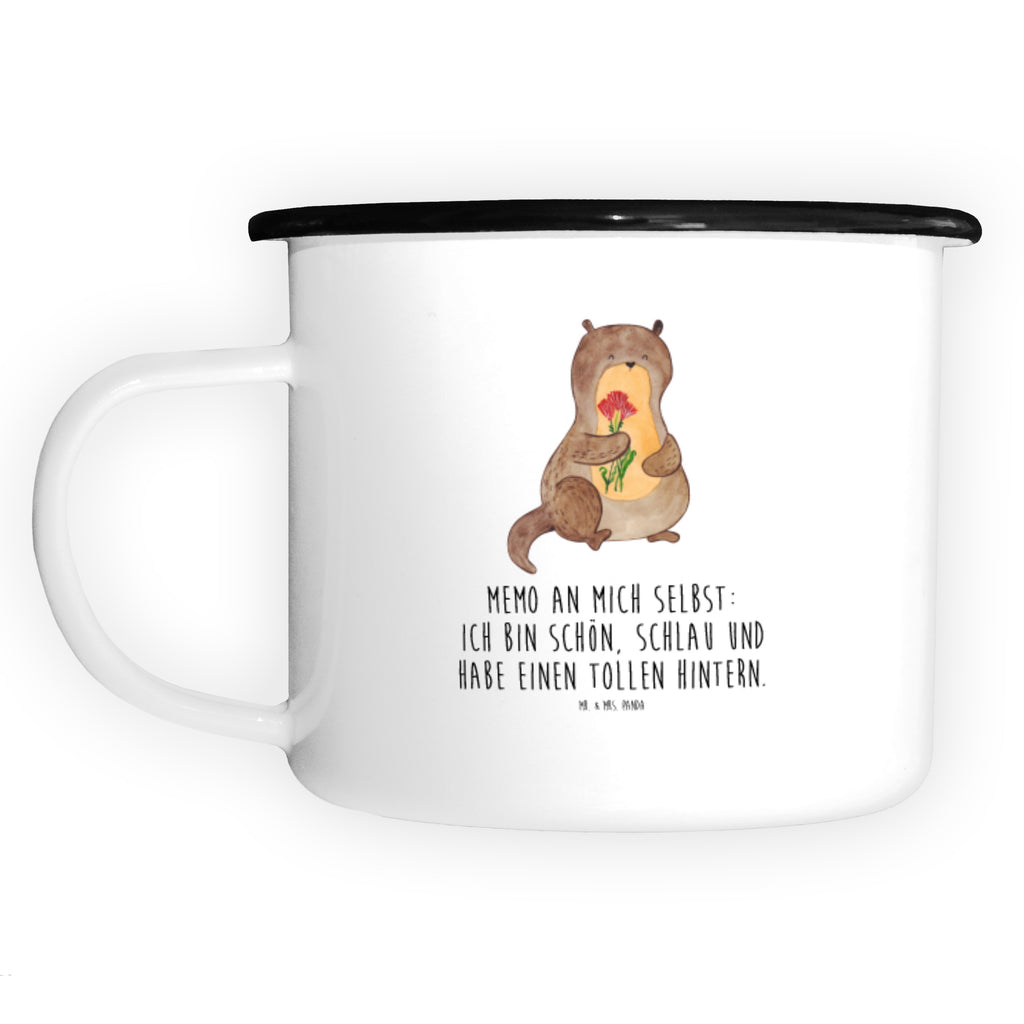XL Emaille Tasse Otter Blumenstrauß XL Emaille Tasse, Metalltasse, Kaffeetasse, Tasse, Becher, Kaffeebecher, Camping, Campingbecher, Tassendruck, Metall-Tasse, Deko-Becher, emailliert, Outdoor Tasse, Trinkbecher, bruchsicher, Emaille-Optik, Motivtasse, Outdoor Kaffeetasse, Otter, Fischotter, Seeotter, Otter Seeotter See Otter