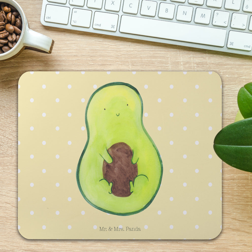 Mauspad Avocado mit Kern Mousepad, Computer zubehör, Büroausstattung, PC Zubehör, Arbeitszimmer, Mauspad, Einzigartiges Mauspad, Designer Mauspad, Avocado, Veggie, Vegan, Gesund, Avokado, Avocadokern, Kern, Pflanze, Spruch Leben