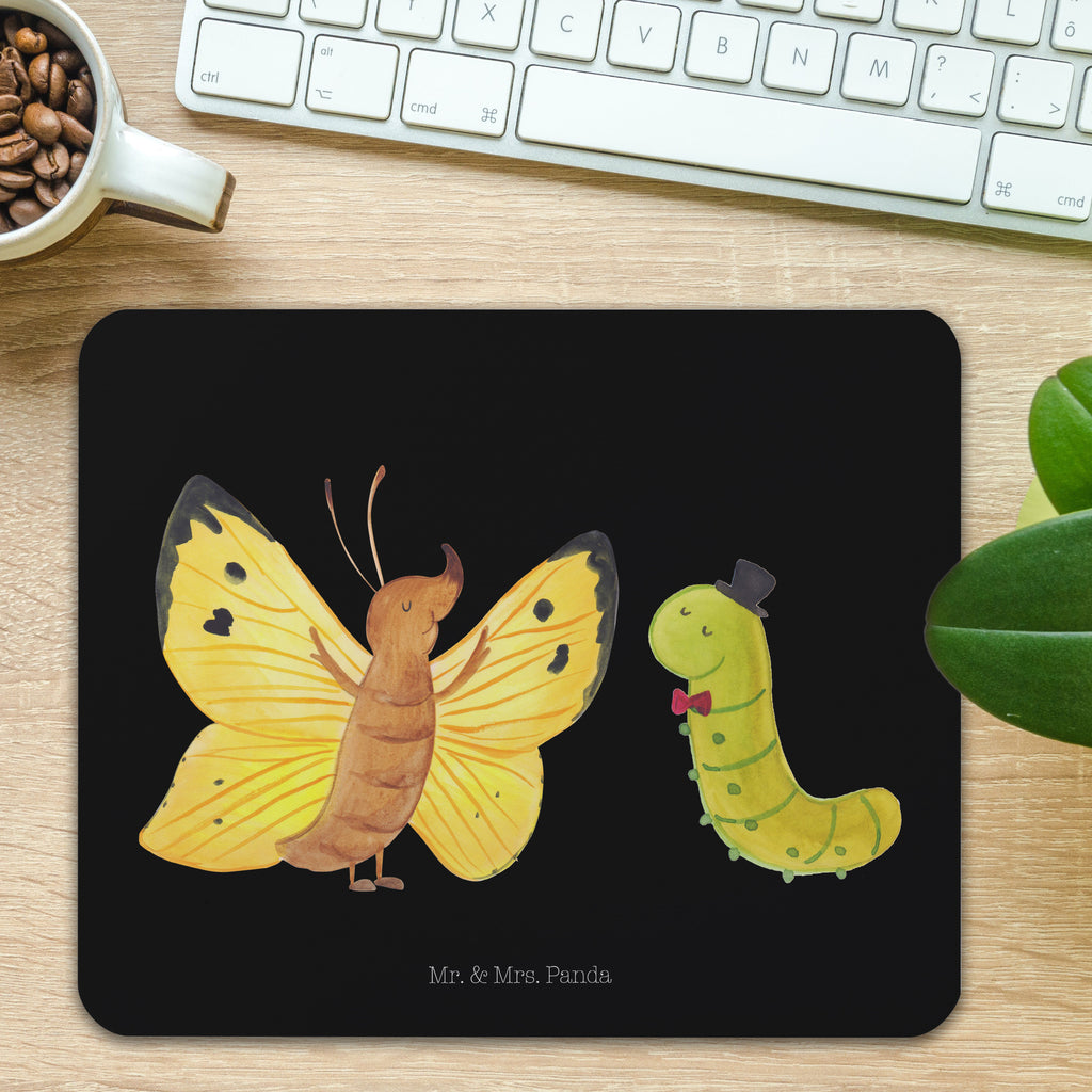 Mauspad Raupe & Schmetterling Mousepad, Computer zubehör, Büroausstattung, PC Zubehör, Arbeitszimmer, Mauspad, Einzigartiges Mauspad, Designer Mauspad, Tiermotive, Gute Laune, lustige Sprüche, Tiere, Raupe, Schmetterling, Zitronenfalter, Entwicklung, Erwachsen werden, Kokon, Hut, Hütchen, Schönheit, Aufwachsen