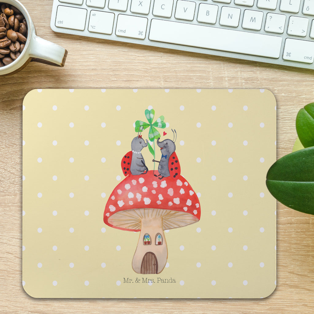 Mauspad Marienkäfer Paar Fliegenpilz Mousepad, Computer zubehör, Büroausstattung, PC Zubehör, Arbeitszimmer, Mauspad, Einzigartiges Mauspad, Designer Mauspad, Tiermotive, Gute Laune, lustige Sprüche, Tiere, Haus, Wohnung, zuhause, Fliegenpilz, Marienkäfer, Fleigenpilzhaus