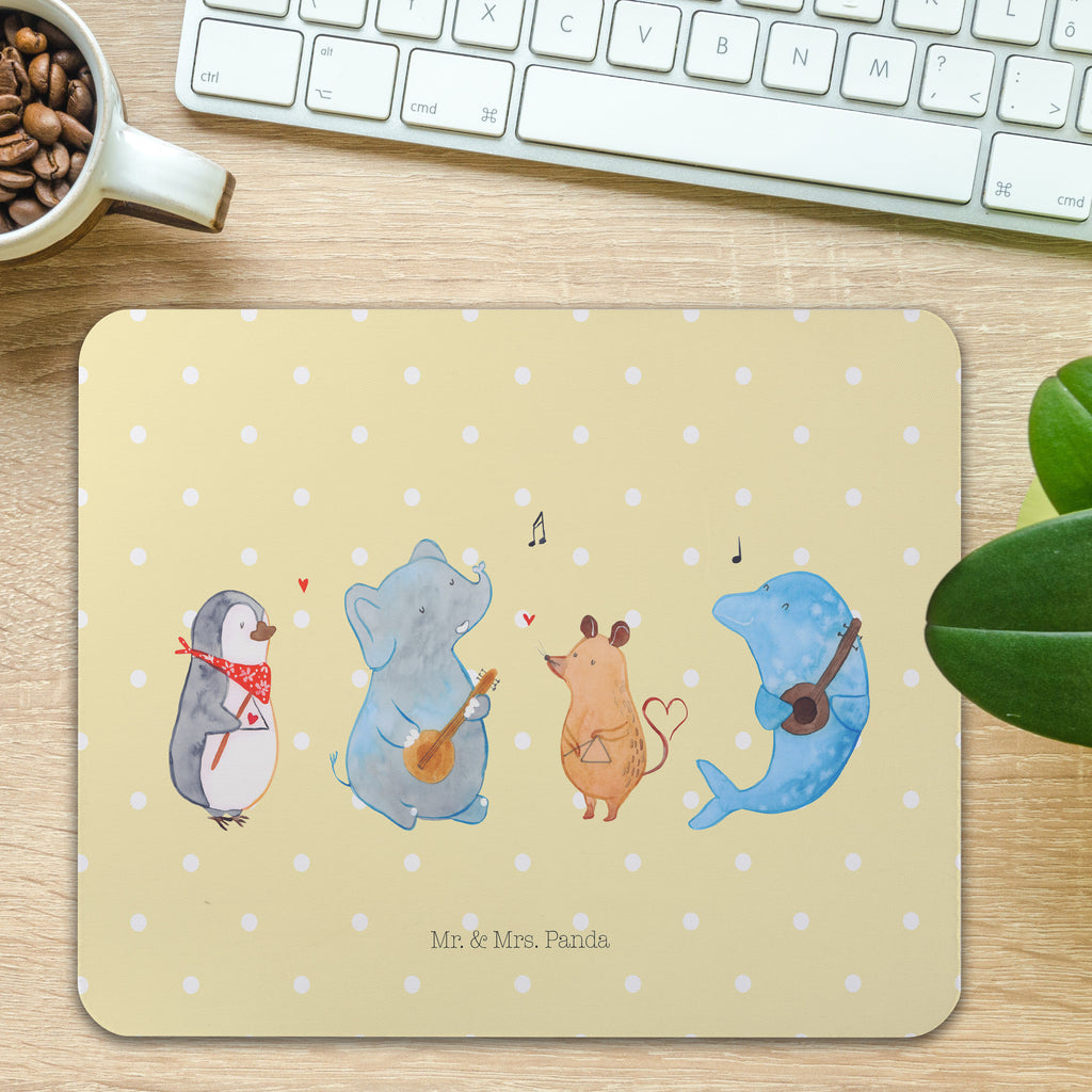 Mauspad Big Band Mousepad, Computer zubehör, Büroausstattung, PC Zubehör, Arbeitszimmer, Mauspad, Einzigartiges Mauspad, Designer Mauspad, Tiermotive, Gute Laune, lustige Sprüche, Tiere, Hund, Pinguin, Maus, Elefant, Delfin, Gitarre, Band, Triangel, Musikanten, Musik