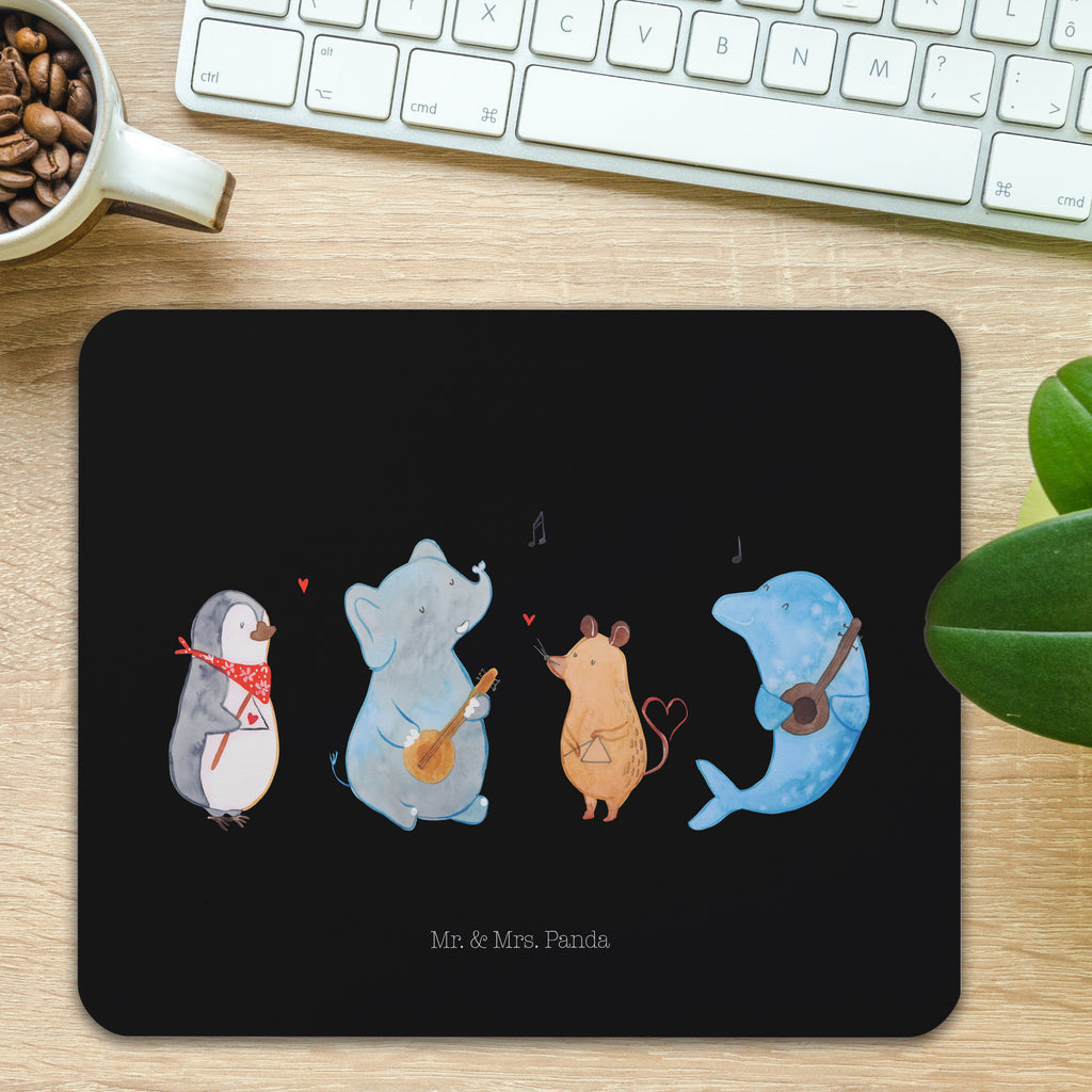 Mauspad Big Band Mousepad, Computer zubehör, Büroausstattung, PC Zubehör, Arbeitszimmer, Mauspad, Einzigartiges Mauspad, Designer Mauspad, Tiermotive, Gute Laune, lustige Sprüche, Tiere, Hund, Pinguin, Maus, Elefant, Delfin, Gitarre, Band, Triangel, Musikanten, Musik